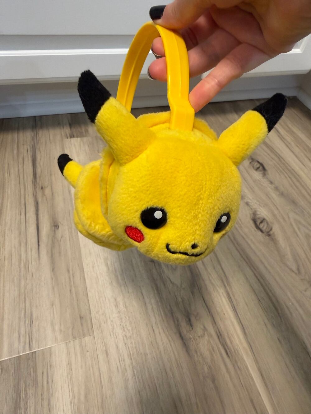 Vintage 1990s Pokemon Pikachu Tomy Plush Earmuffs Adjustable Fat Pikachu Stuffed